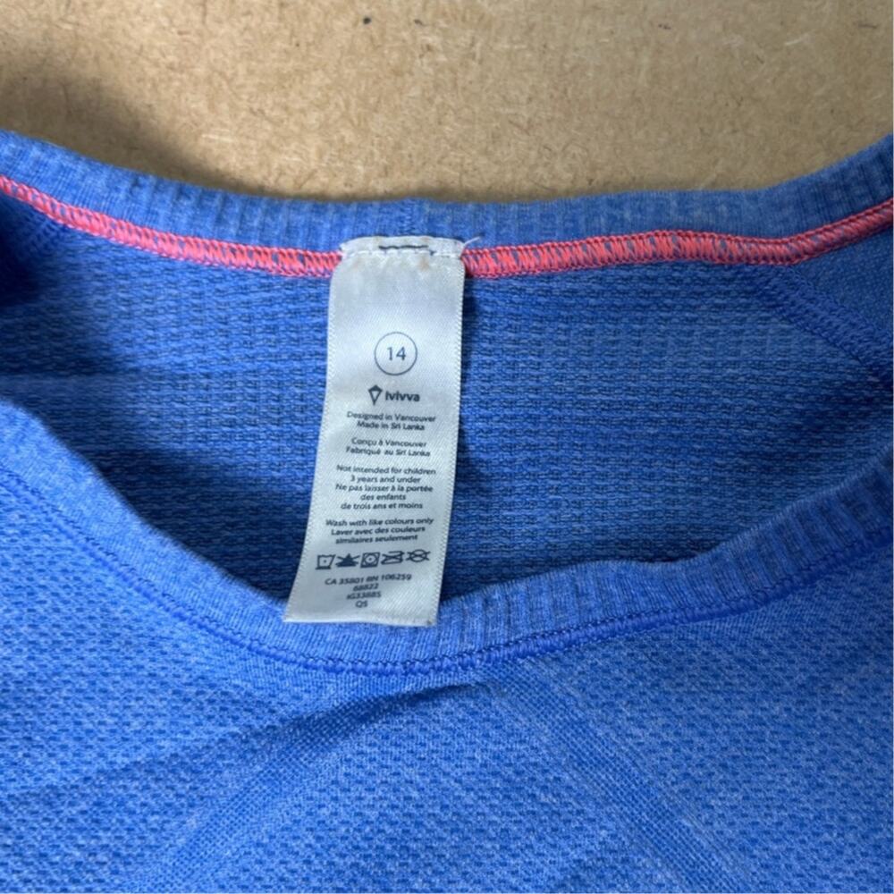 Ivivva Swiftly Long Sleeve Activewear Tee Size 14 - Picture 2 of 6